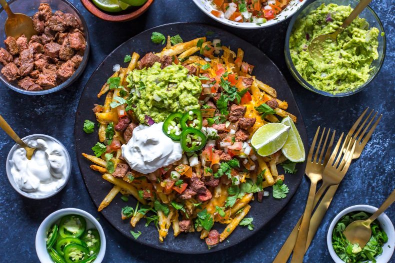 Melhores batatas fritas de carne assada