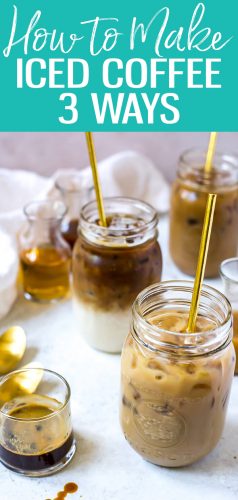 Estas 3 receitas de café gelado certamente agradarão durante os meses de verão! #café gelado 