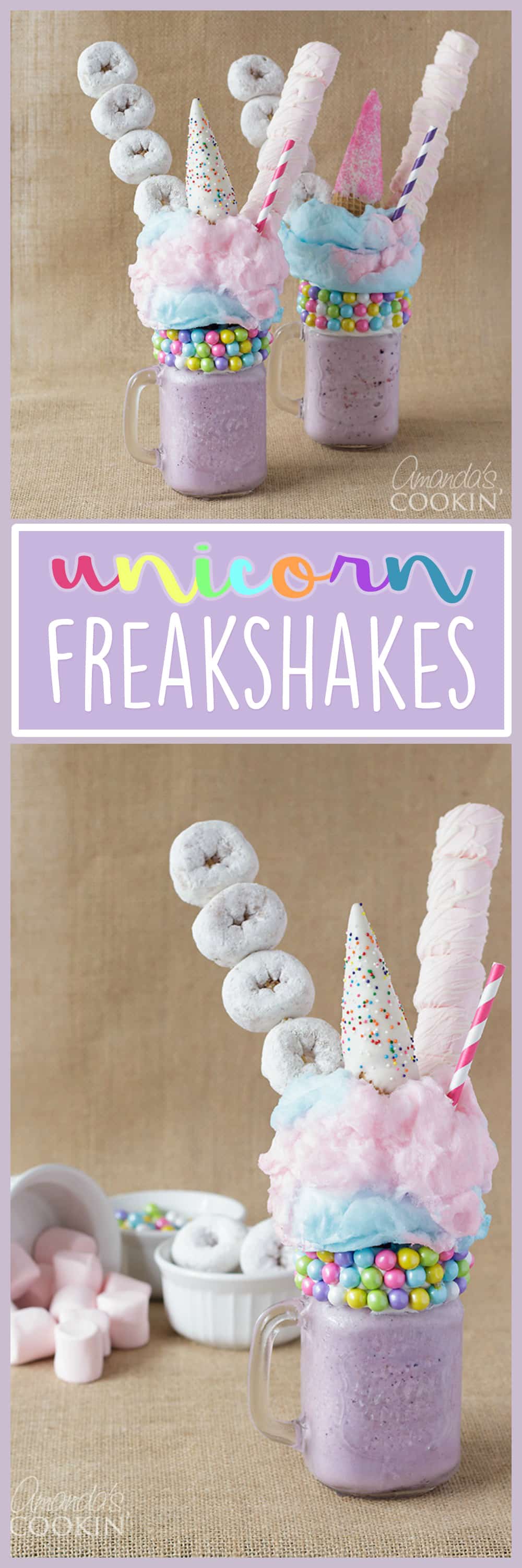 Unicorn Freakshakes !! Smoothies anormais são a moda agora e os unicórnios, então decidimos combinar os dois em um no melhor presente de unicórnio.