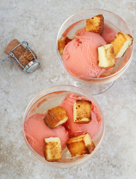 Sundaes de champanhe no dia dos namorados 