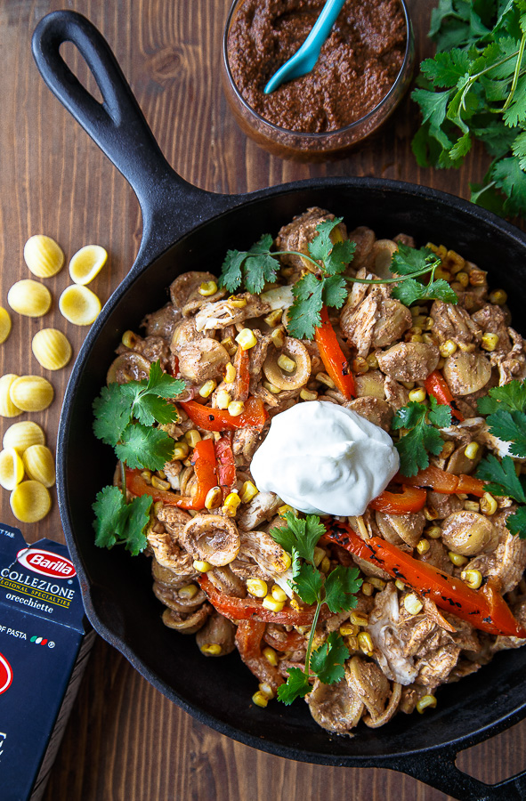 Receita de macarrão toupeira de frango