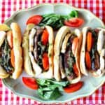 Sanduíche italiano fácil de Caprese da salsicha