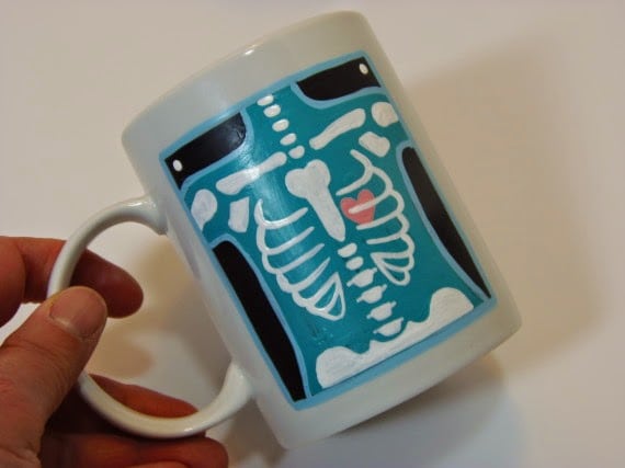 Técnico de raios-X pintado à mão caneca de café pintada - kudoskitchenbyrenee.com 