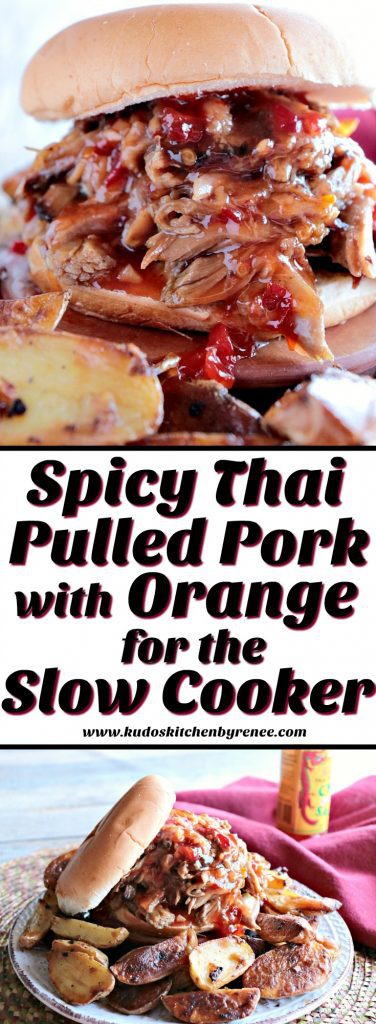 Carne de Porco Picante Tailandesa com Laranja para Fogão Lento - www.kudoskitchenbyrenee.com