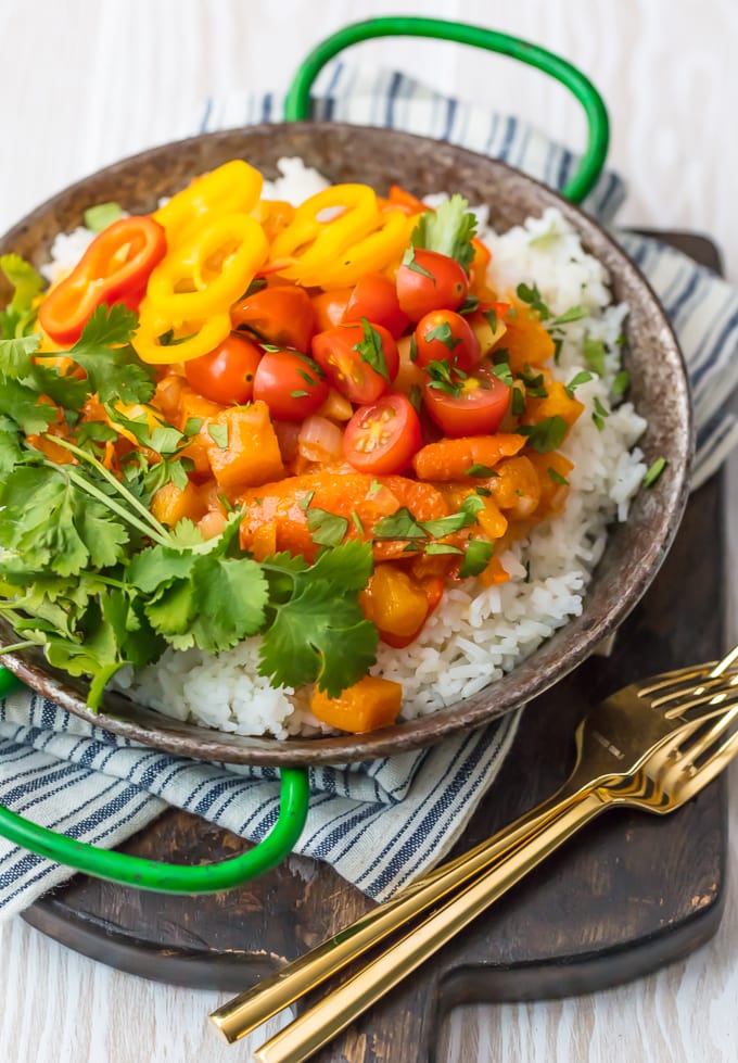 receta saludable de curry de verduras con arroz