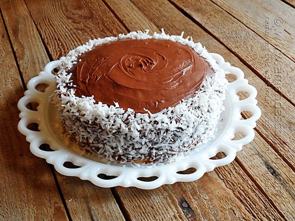 Bolo de floco de neve de coco com amêndoa e alegria @amandaformaro Amanda's Cookin '