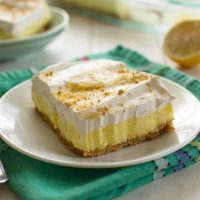 Sobremesa de pudim de cheesecake de limão