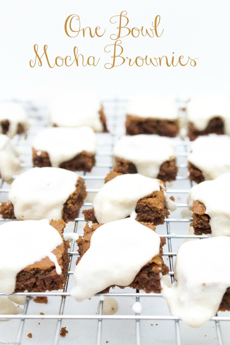 Brownies de Mocha de uma tigela
