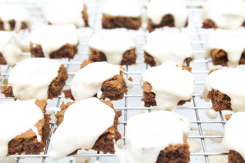 Brownies de Mocha de uma tigela