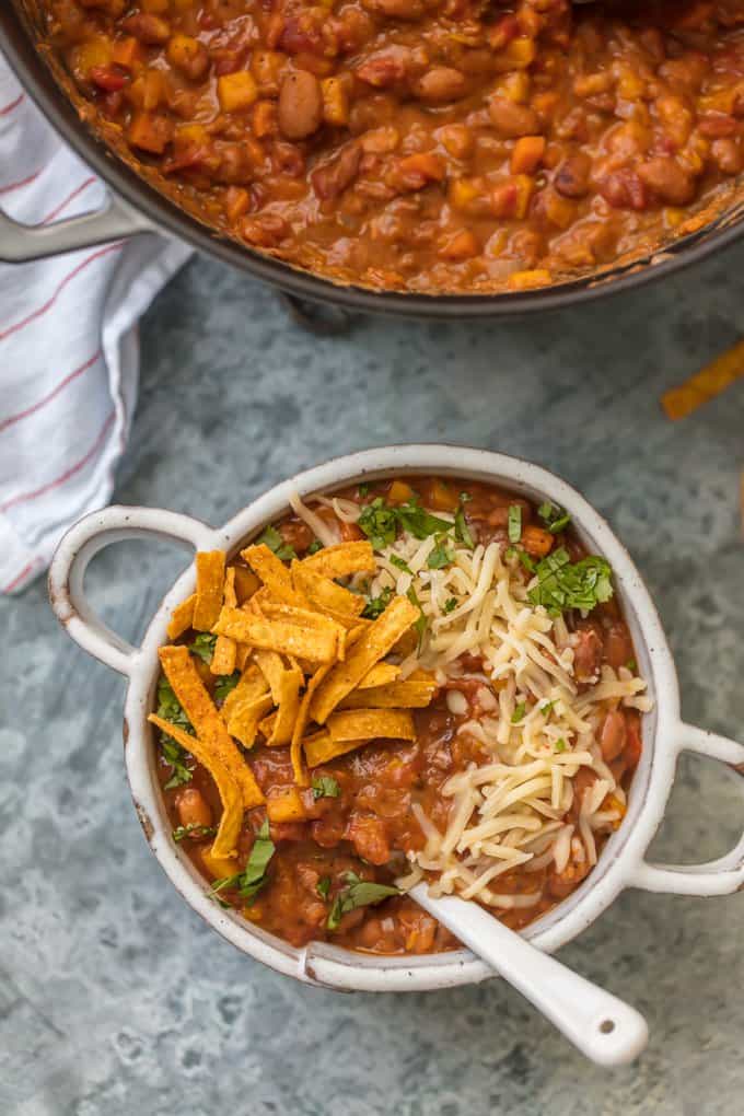Receta de chile vegetariano saludable y fácil
