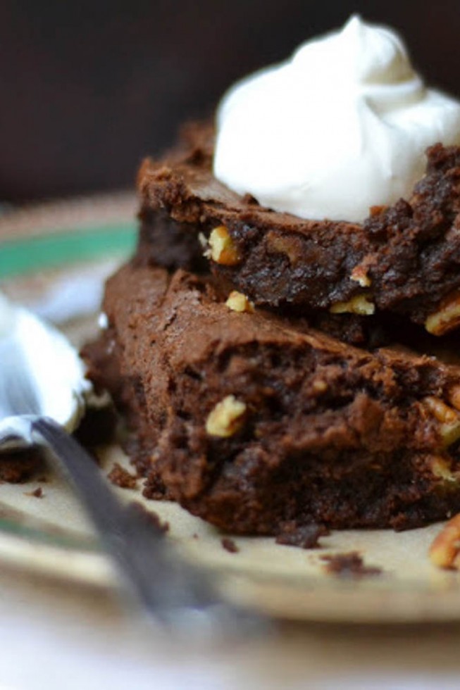 brownies de chocolate sin harina decadente y sin gluten