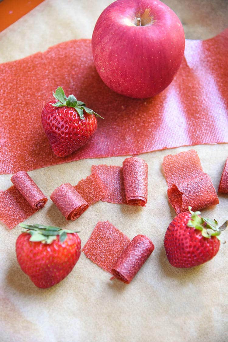 Couro de frutas de maçã e morango | Doces de Courtney