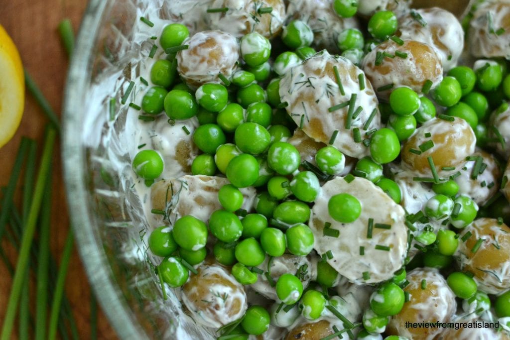 Nueva ensalada de papa y arveja