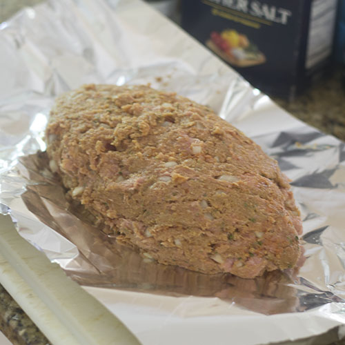 Bolo de carne em forma 