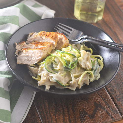 GF Brie Mozzarella Fettuccini Zoodles de 