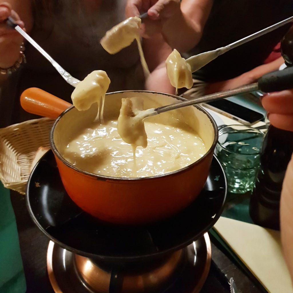 Fondue delicioso no Le Pinte Besson