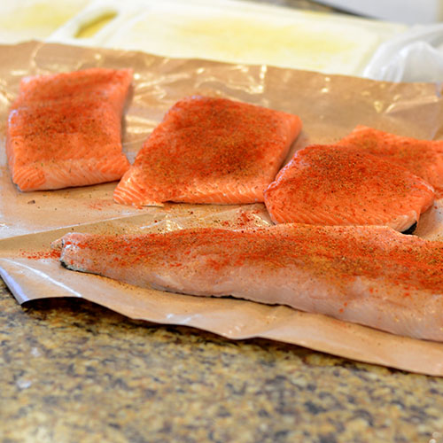Salmão temperado Salmão temperado 500