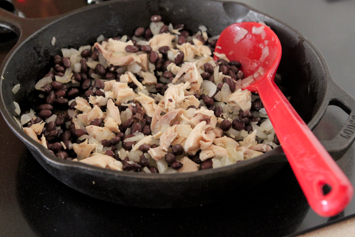 Frango assado Taco-6 de feijão preto