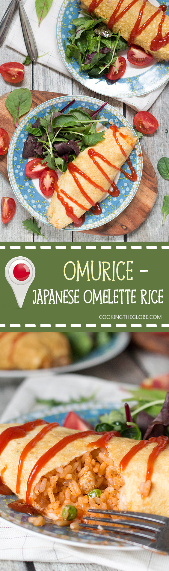 Omurice é um prato japonês que recebeu o nome de uma combinação de palavras.