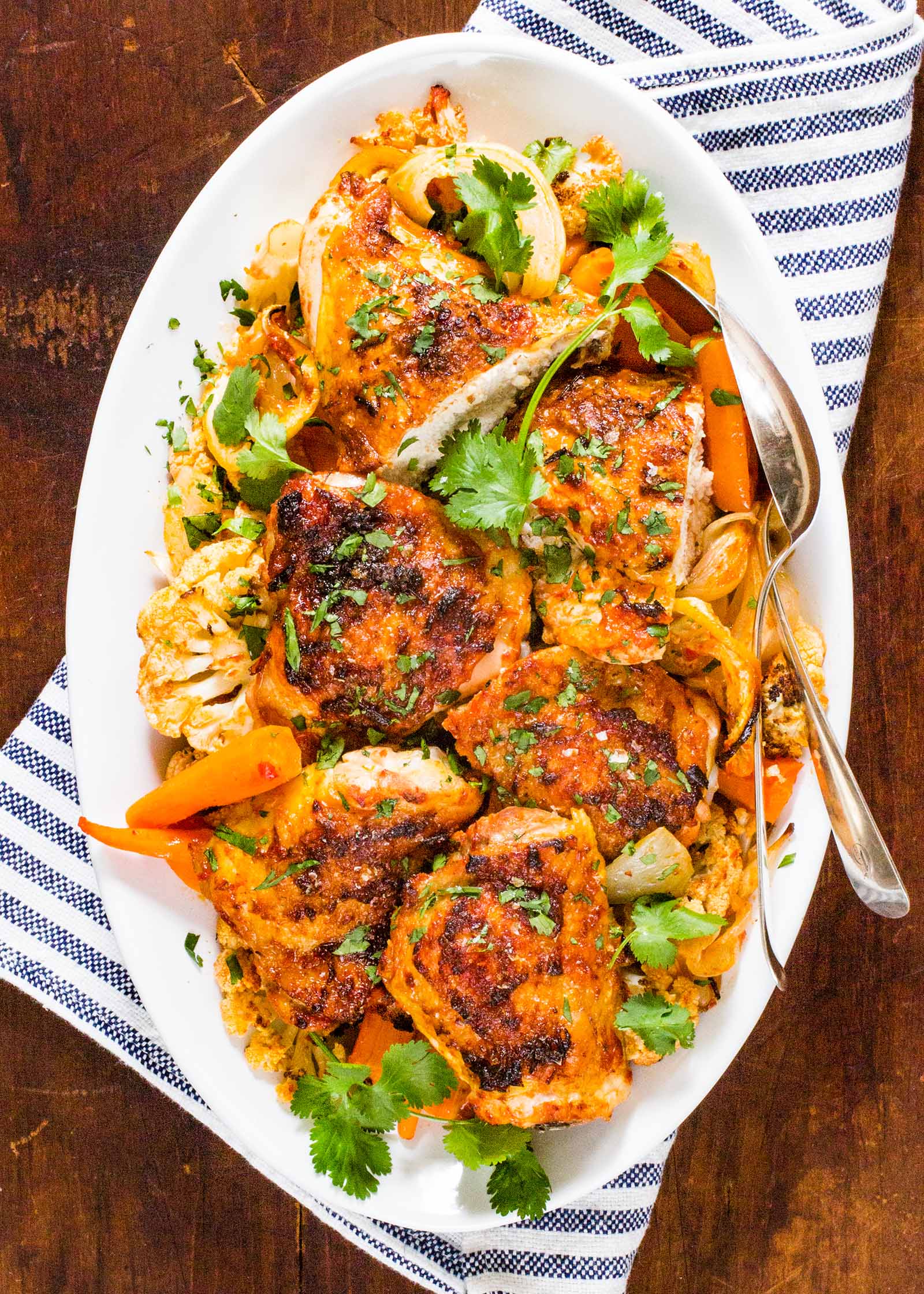 Frigideira de frango com couve-flor