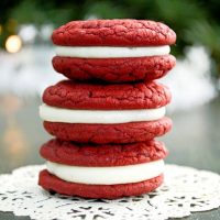 bolinhos de veludo vermelho