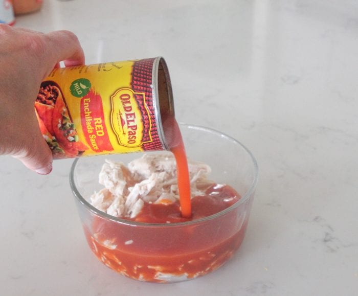 Tacos macios assados ​​com enchilada de frango 