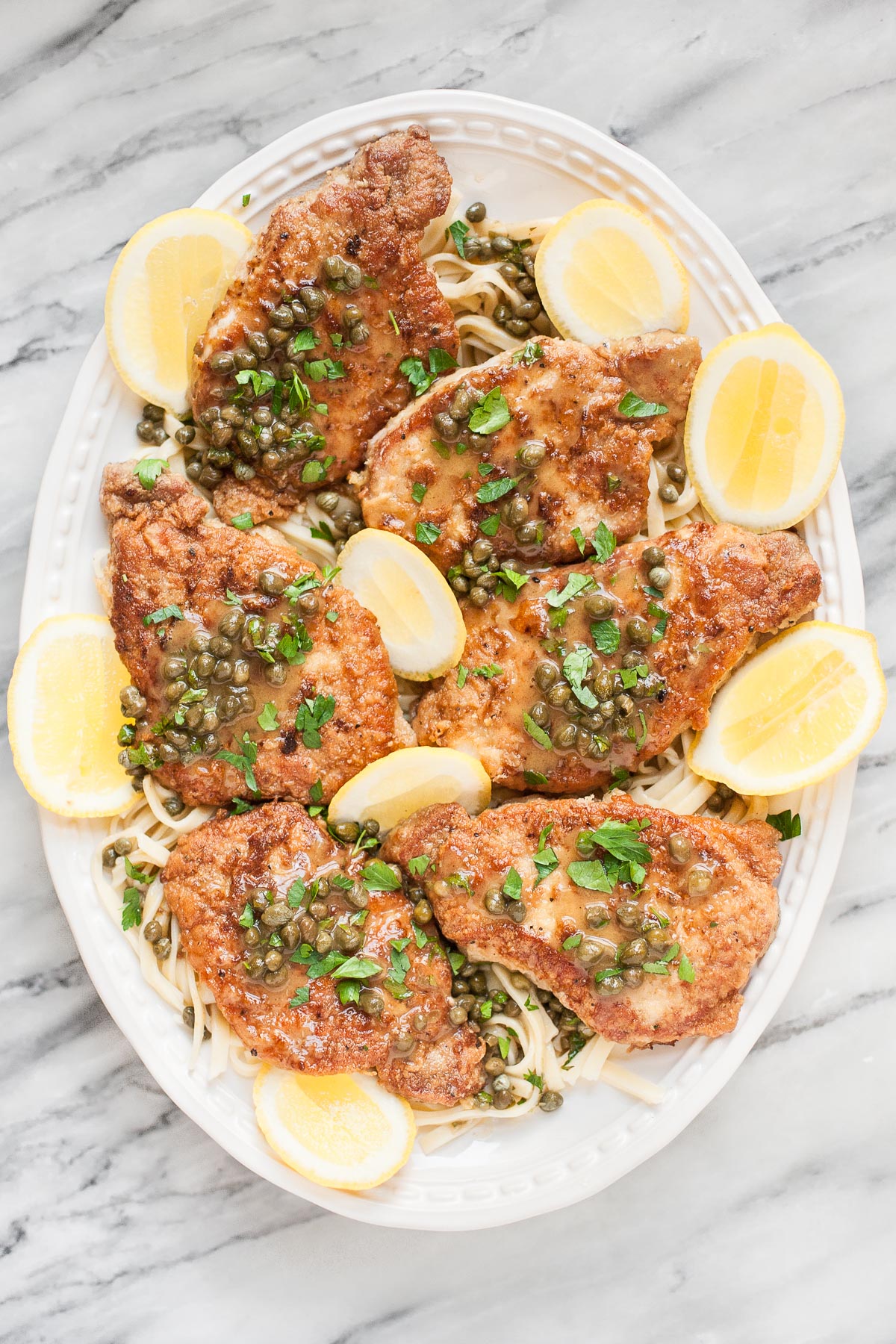 Scaloppine de Porco Paleo com Molho de Manteiga de Alcaparra |
