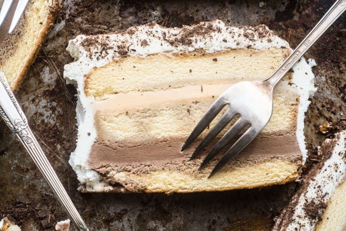 Bolo de sorvete de tiramisu