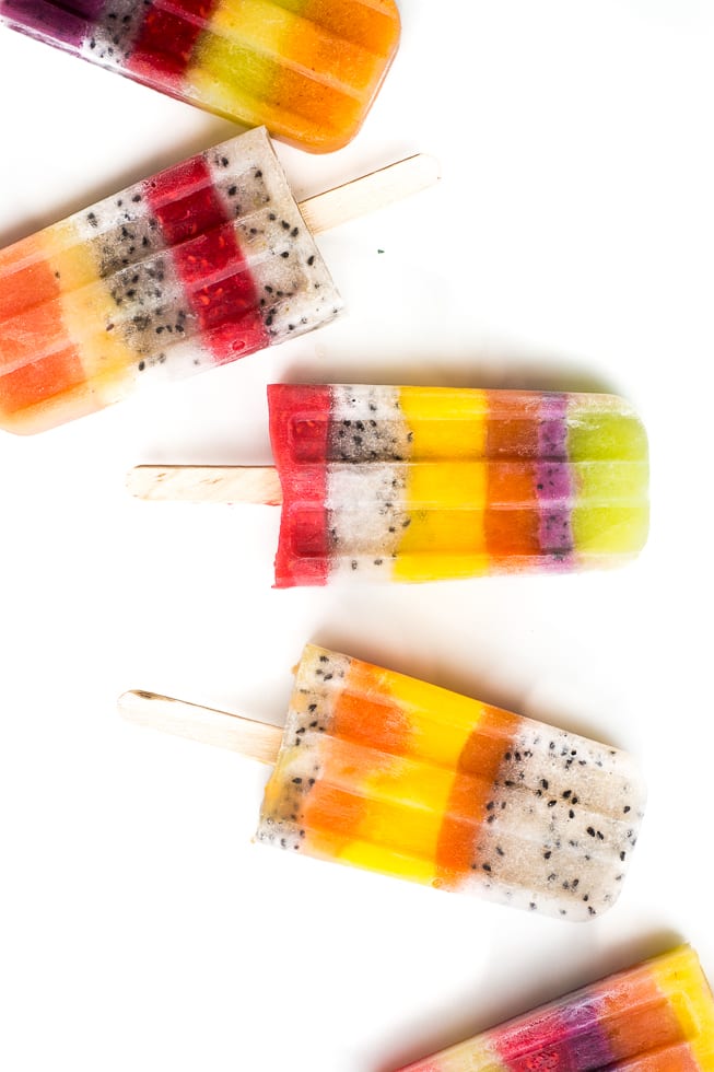 Rainbow Saudável Pops para se refrescar neste calor recorde! ~ theviewfromgreatisland.com