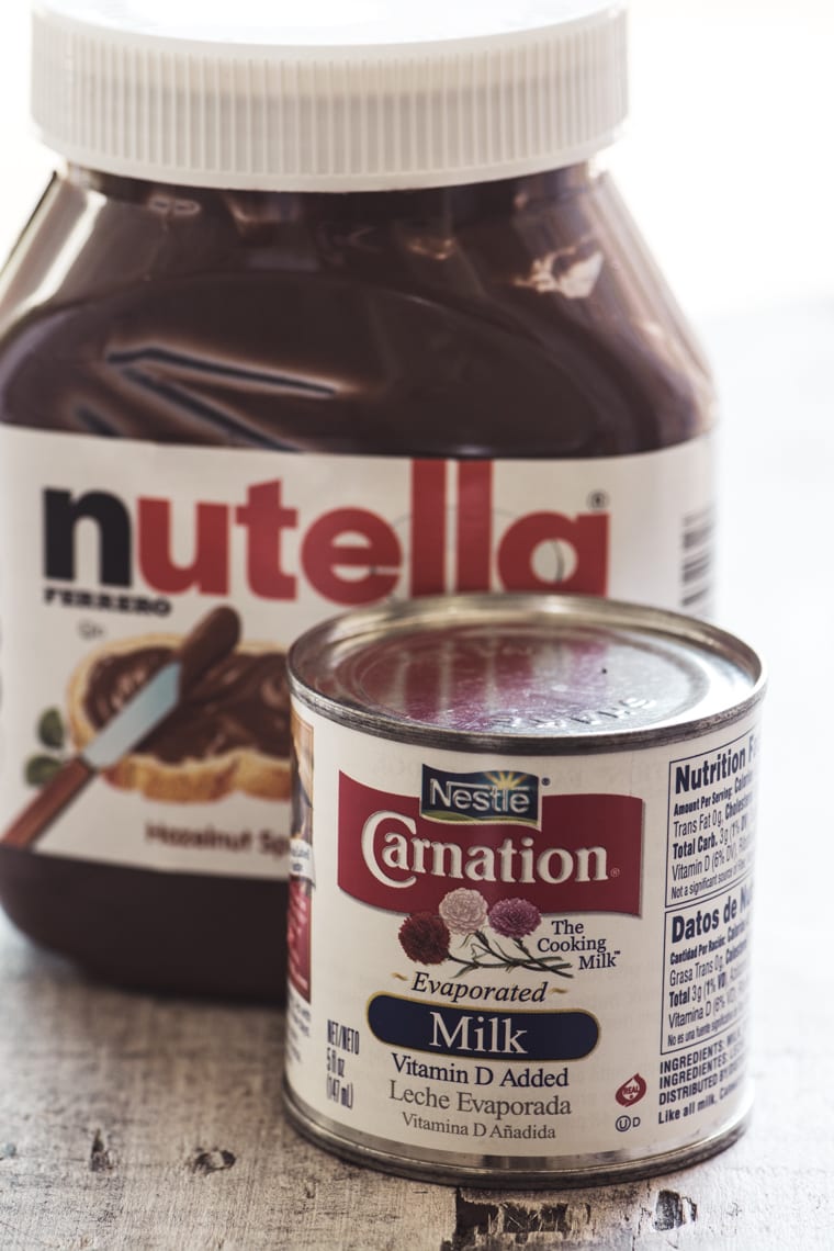 ingredientes para Nutella potável