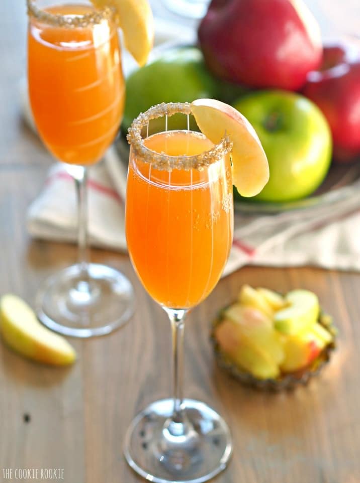 mimosas de cidra de maçã