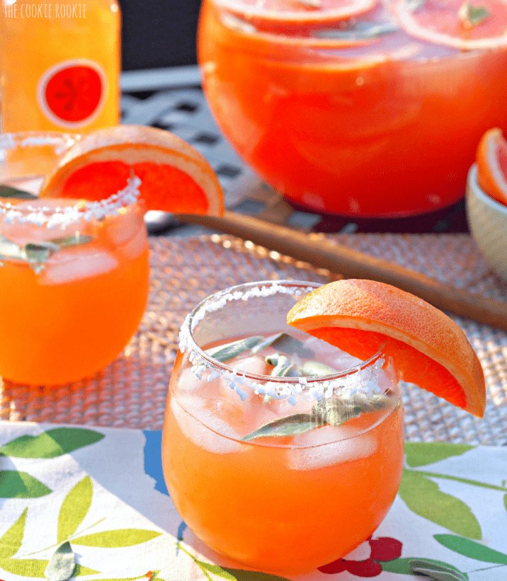 Ruby Red Grapefruit & Sage Paloma, tão refrescante e divertido! Perfeito para o verão. - O novato em biscoitos