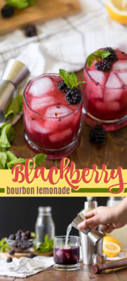 imagem de pino de limonada de amora bourbon