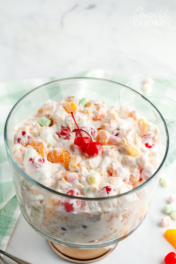 tigela grande de sobremesa salada ambrosia