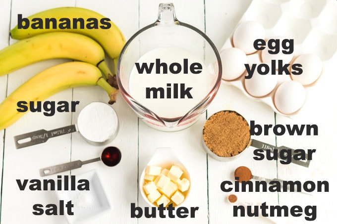 ingredientes para torta de creme de banana