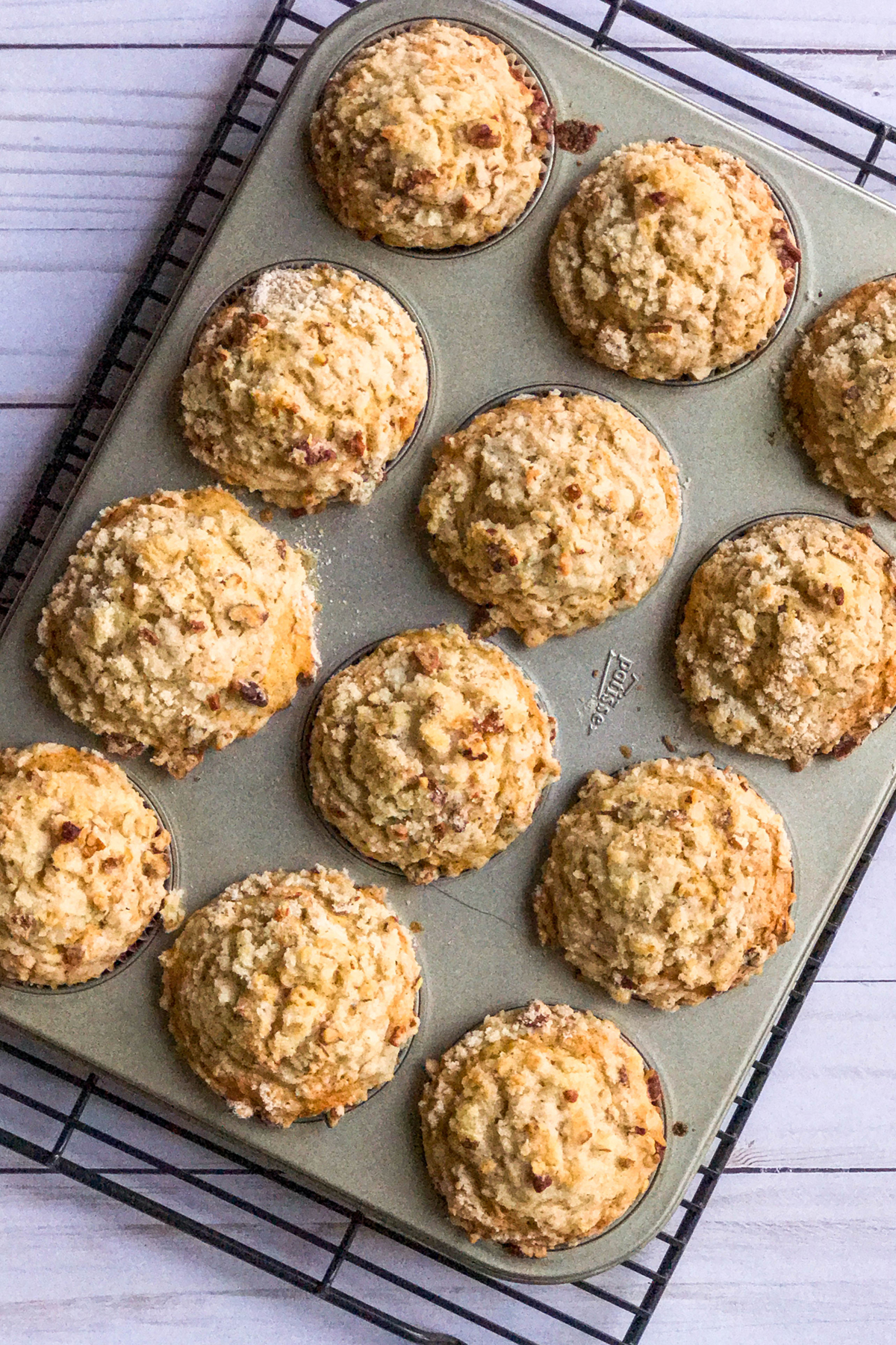Muffins de aveia e noz-pecĂŁ com Streusel Tre | 31Daily.com