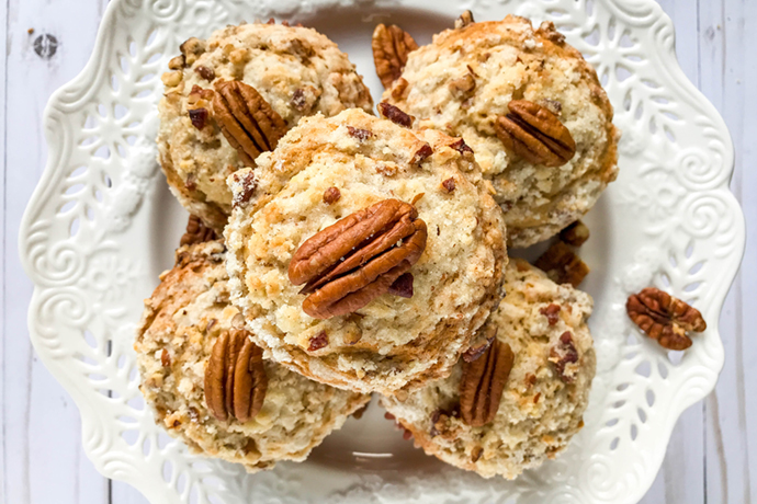 Muffins de aveia e noz-pecĂŁ com Streusel Tre | 31Daily.com