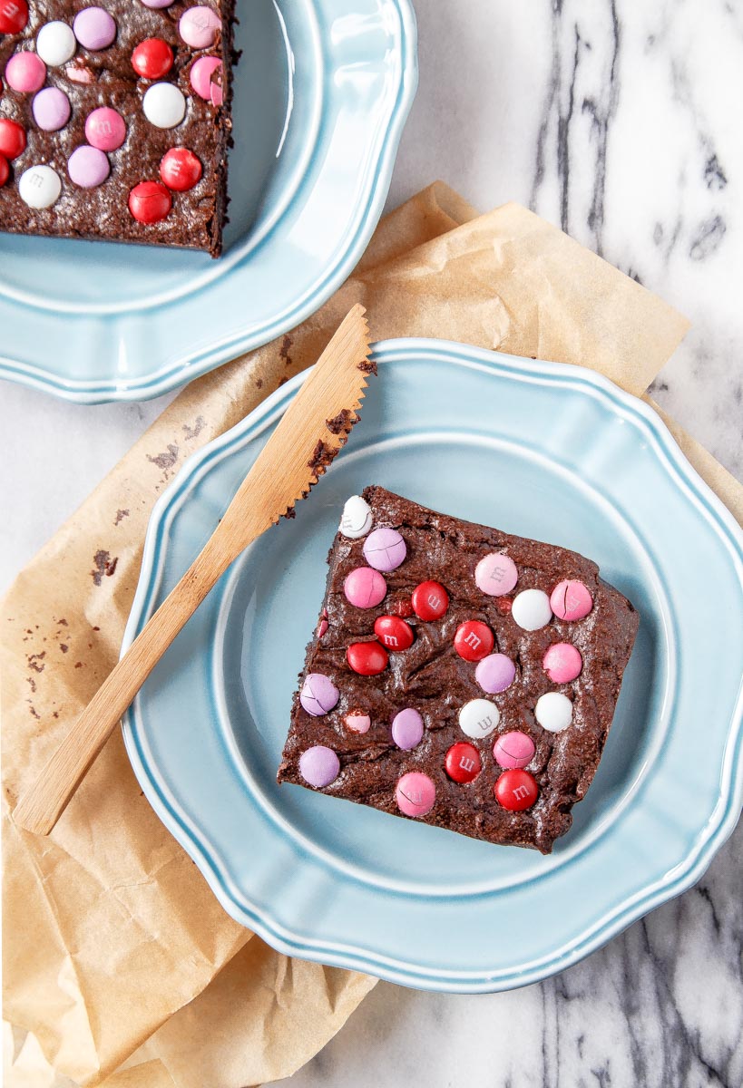 Valentine Dessert: M&M brownies para dois
