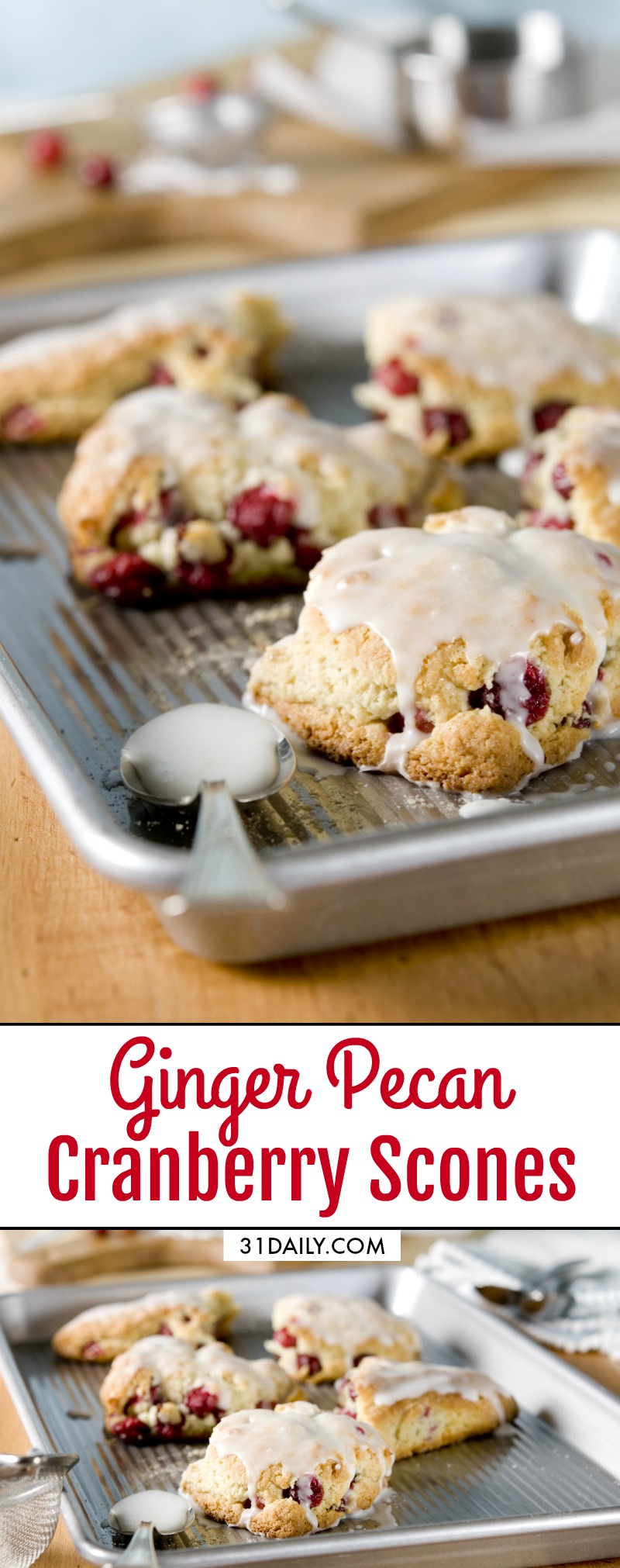 Scones de gengibre e noz-pecã de mirtilo: Férias para compartilhar | 31Daily.com