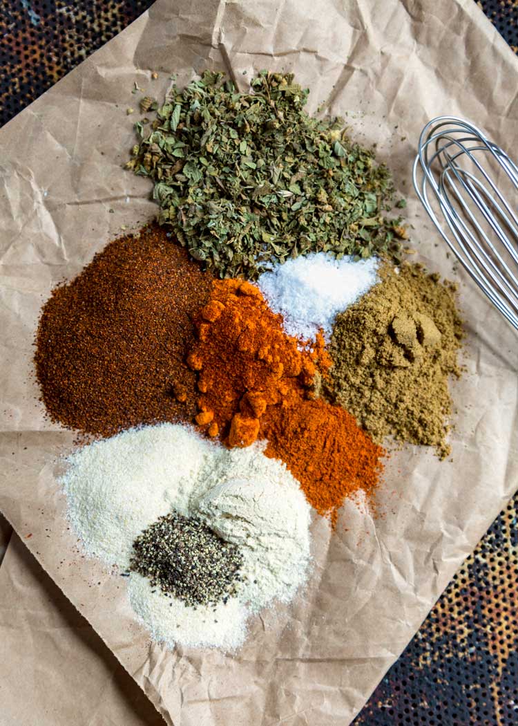 Mistura de especiarias caseiras para tempero de taco