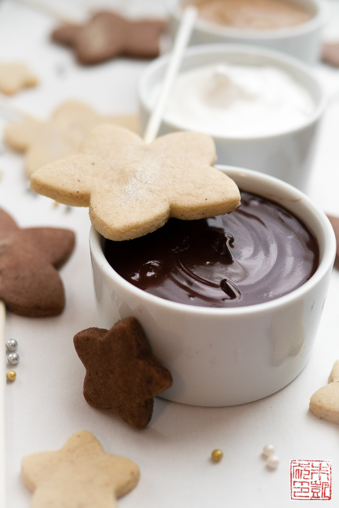 Fondue de açúcar e biscoitos de especiarias