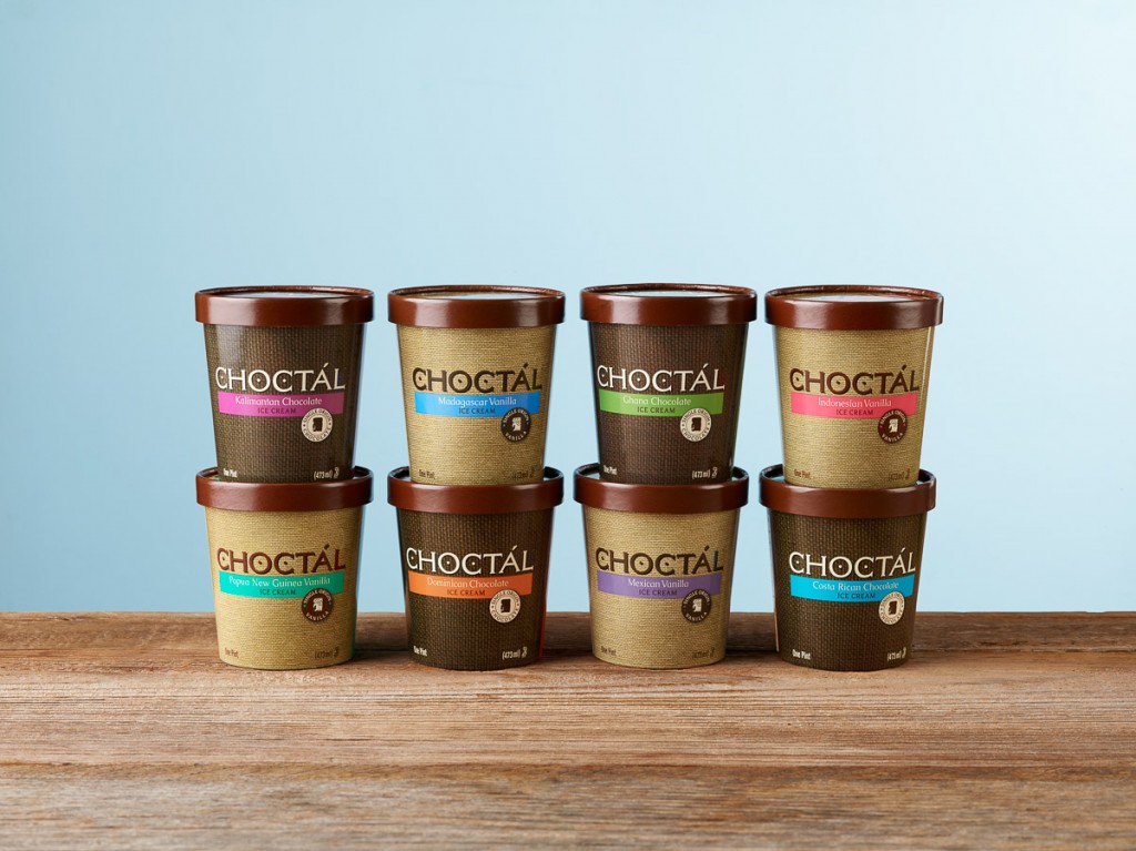 Sorvete de chocolate oito sabores