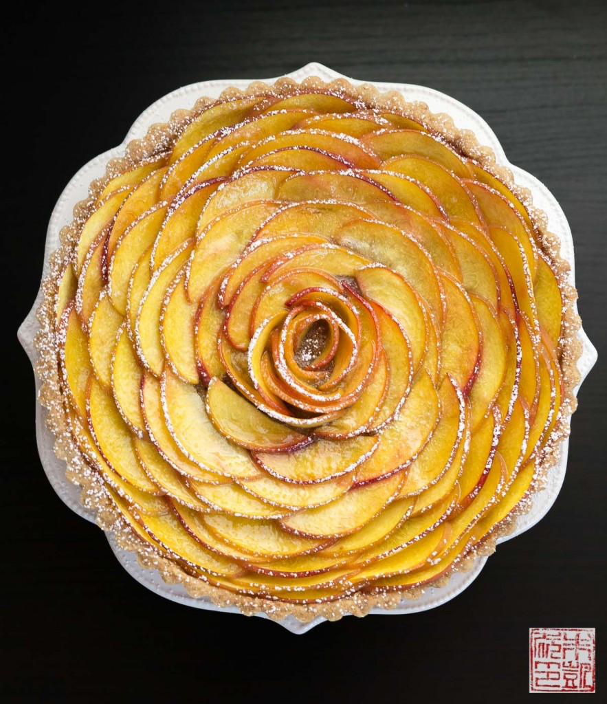 Bolo de pêssego rosa