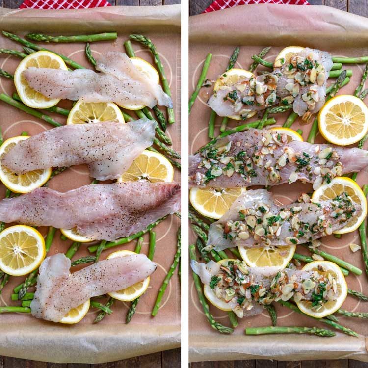 Amêndoa de peixe assada