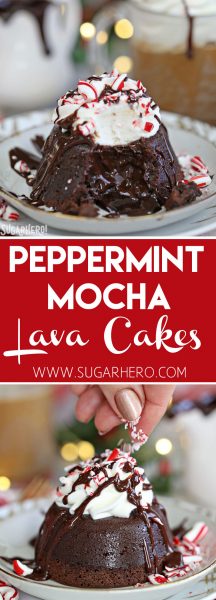 Bolos de menta e mocha lava | From SugarHero.com