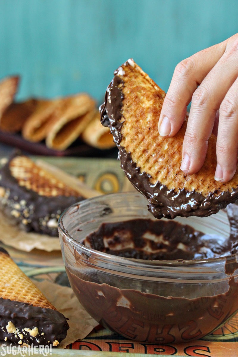 Receita caseira de tacos de chocolate | From SugarHero.com