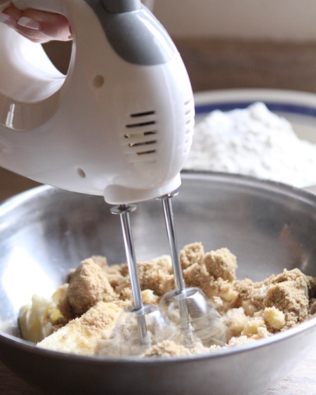 beating butter and sugar
