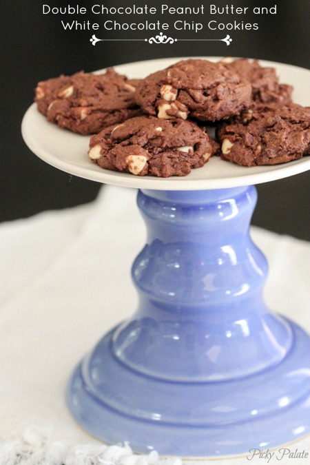 Manteiga de amendoim de chocolate duplo e biscoitos de chocolate branco por 