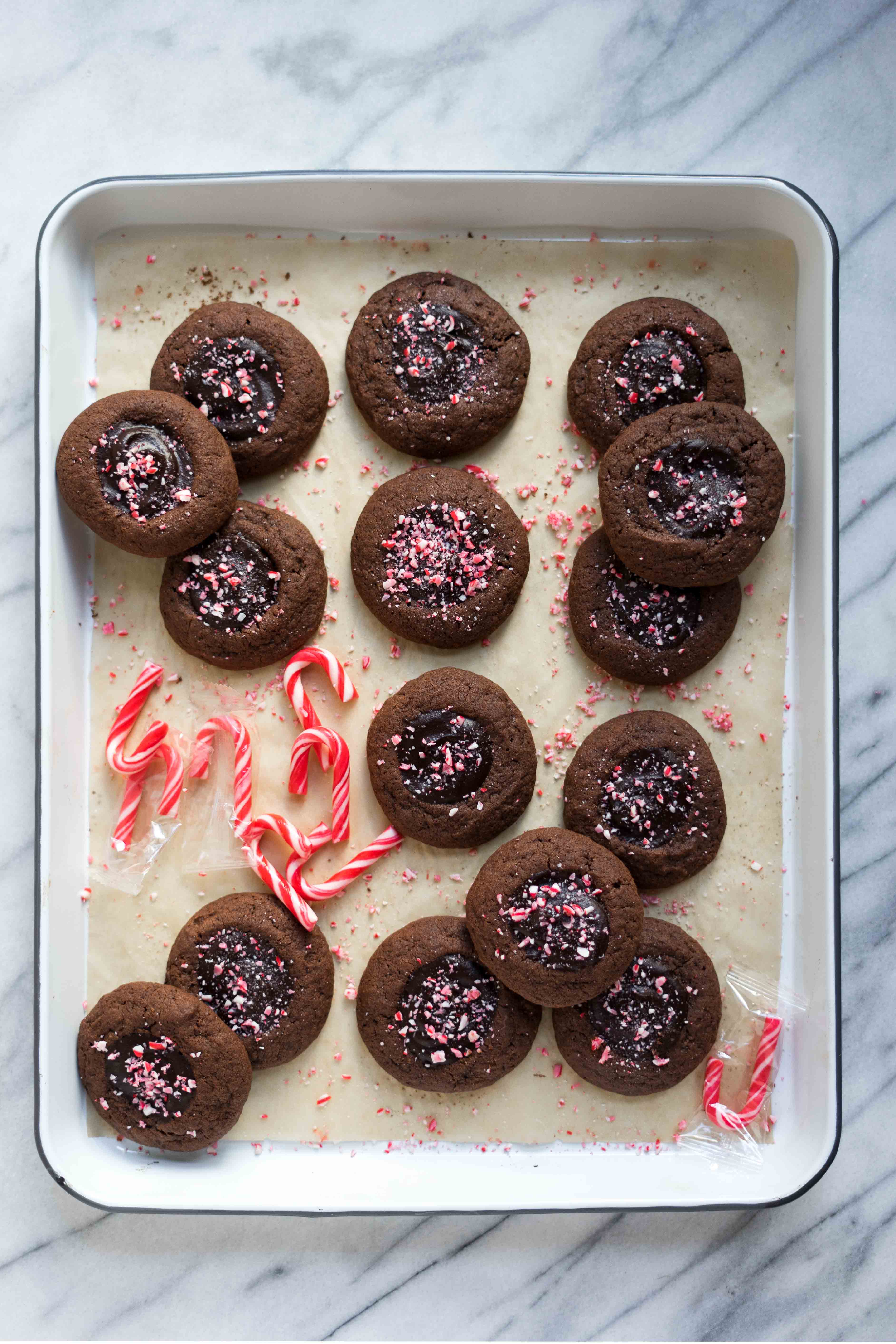 Pegadas de hortelã de chocolate sem glúten