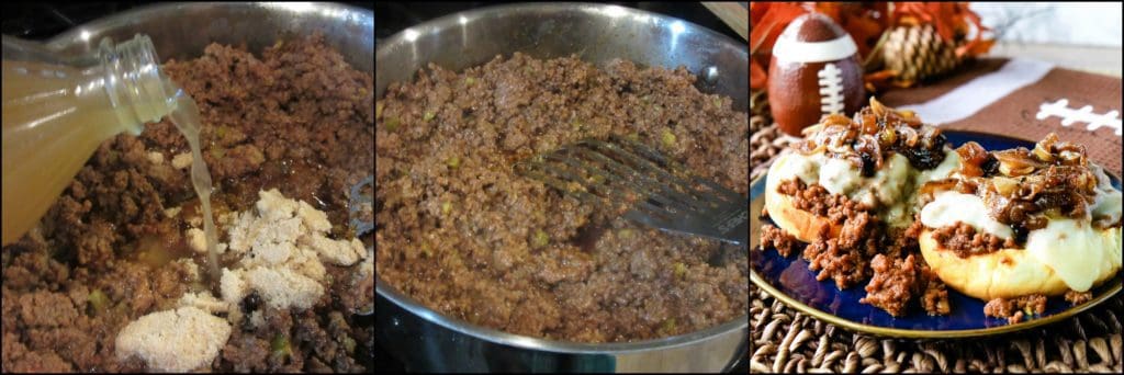 Como fazer joias desleixadas caseiras para o tutorial de fotos French Onion Sloppy Joes. - kudoskitchenbyrenee.com